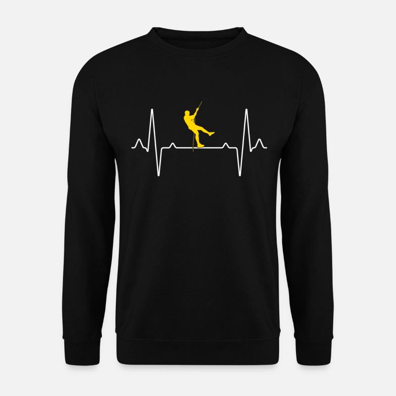 Climbing heartbeat - Unisex Sweatshirt - black