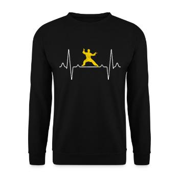 Battement de cœur d’arts martiaux - Sweat-shirt Unisexe - noir - Devant - Alina (178cm) & Michal (187cm)