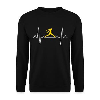 Parkour heartbeat - Unisex Sweatshirt - black - Front - Alina (178cm) & Michal (187cm)