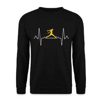 Parkour heartbeat - Unisex Sweatshirt - black - Front - Alina (178cm) & Michal (187cm)