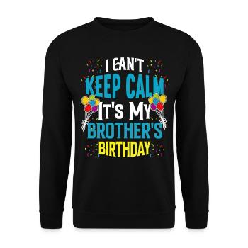 It's my brother's birthday party - Unisex Sweatshirt - black - Front - Alina (178cm) & Michal (187cm)
