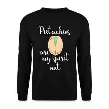 Drôles d’amateurs de pistaches Pistache - Sweat-shirt Unisexe - noir - Devant - Alina (178cm) & Michal (187cm)