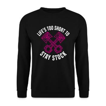 Muscel Car V8 Turbocharger Tuning Rennwagen - Unisex Pullover - Schwarz - Vorne - Alina (178cm) & Michal (187cm)