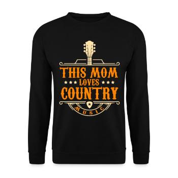 Country Musik Muttertag - Unisex Pullover - Schwarz - Vorne - Alina (178cm) & Michal (187cm)