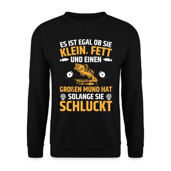 Angler Shirt - Unisex Pullover - Schwarz - Vorne - Alina (178cm) & Michal (187cm)
