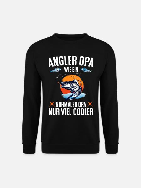 Angler Opa,wie ein normaler Opa, nur viel cooler - Unisex Pullover - Schwarz