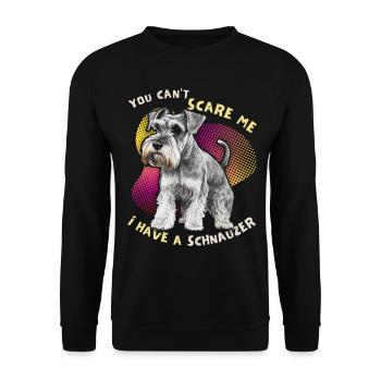 Schnauzer, Schnauzer-Terrier, lustiger Spruch - Unisex Pullover - Schwarz - Vorne - Alina (178cm) & Michal (187cm)