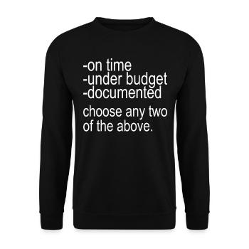 Programmeur Informaticien - Sweat-shirt Unisexe - noir - Devant - Alina (178cm) & Michal (187cm)