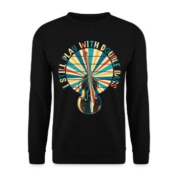Contrebassiste Contrebassiste - Je joue toujours avec D - Sweat-shirt Unisexe - noir - Devant - Alina (178cm) & Michal (187cm)