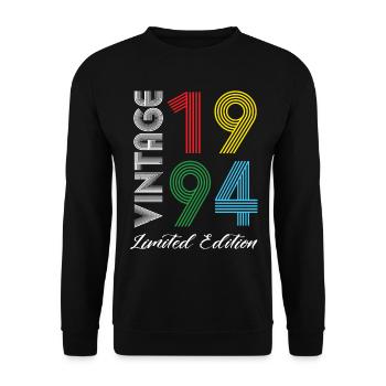 Vintage 1994 Vintage Birthday Retro Vintage - Unisex Sweatshirt - black - Front - Alina (178cm) & Michal (187cm)
