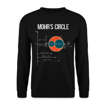 Ingénieur en mécanique de l’état de contrainte de Mohr’s Circle - Sweat-shirt Unisexe - noir - Devant - Alina (178cm) & Michal (187cm)