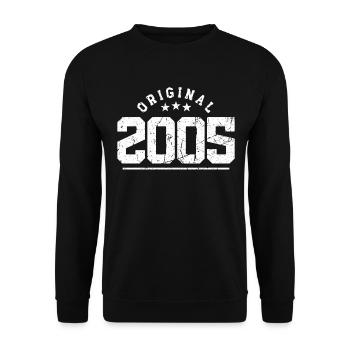18 ans millésime 2005 rétro 18ème anniversaire - Sweat-shirt Unisexe - noir - Devant - Alina (178cm) & Michal (187cm)
