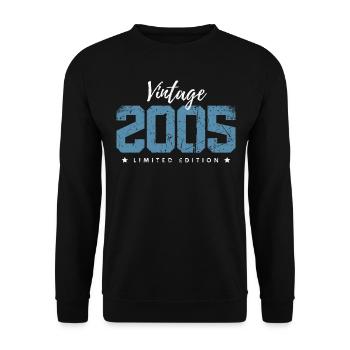 18 ans millésime 2005 rétro 18ème anniversaire - Sweat-shirt Unisexe - noir - Devant - Alina (178cm) & Michal (187cm)