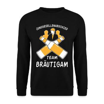 Junggesellenabschied Team Bräutigam - Unisex Pullover - Schwarz - Vorne - Alina (178cm) & Michal (187cm)