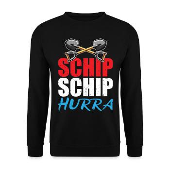 Schip Schip Hurra - Unisex Pullover - Schwarz - Vorne - Alina (178cm) & Michal (187cm)