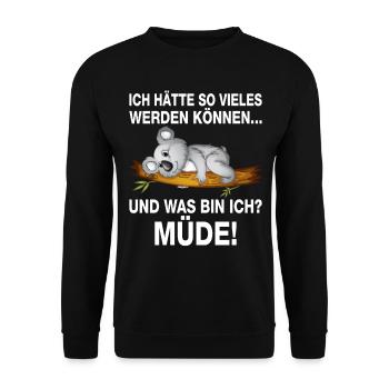 Ich hätte so vieles werden können - Unisex Pullover - Schwarz - Vorne - Alina (178cm) & Michal (187cm)