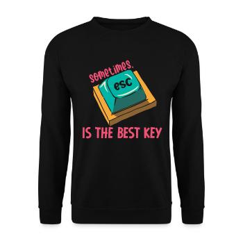 Software Engineer Computer Key Programming - Unisex Sweatshirt - black - Front - Alina (178cm) & Michal (187cm)