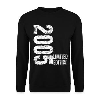 18 ans millésime 2005 rétro 18ème anniversaire - Sweat-shirt Unisexe - noir - Devant - Alina (178cm) & Michal (187cm)