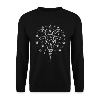 Horoscope du signe du zodiaque du signe du zodiaque du capricorne - Sweat-shirt Unisexe - noir - Devant - Alina (178cm) & Michal (187cm)
