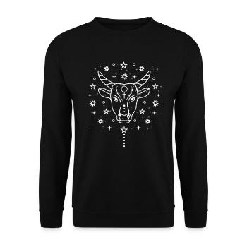 Astrologie de l’horoscope du signe du zodiaque Taureau - Sweat-shirt Unisexe - noir - Devant - Alina (178cm) & Michal (187cm)