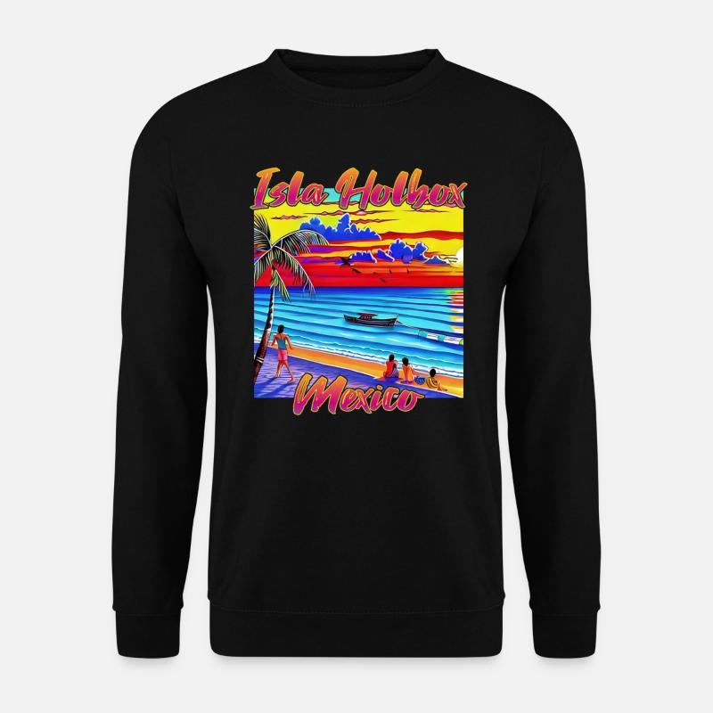 Isla Holbox Mexico - Unisex Pullover - Schwarz