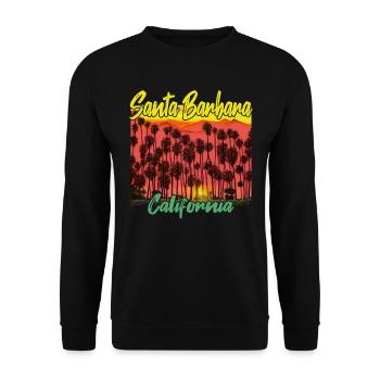 Santa Barbara Californie - Sweat-shirt Unisexe - noir - Devant - Alina (178cm) & Michal (187cm)