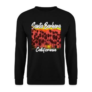 Santa Barbara Californie - Sweat-shirt Unisexe - noir - Devant - Alina (178cm) & Michal (187cm)