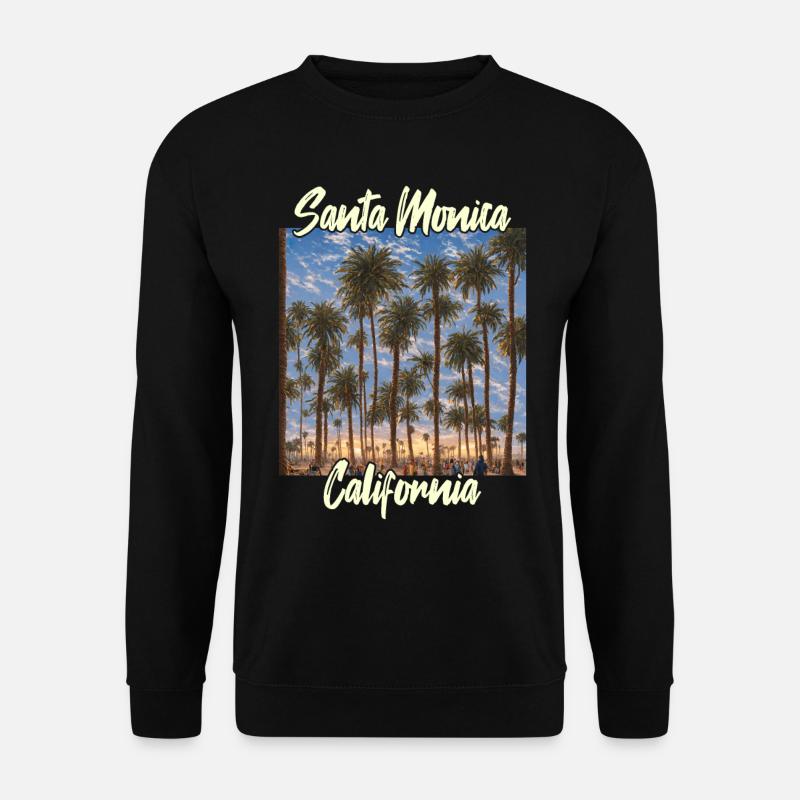 Santa Monica California - Unisex Pullover - Schwarz