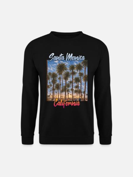 Santa Monica California - Unisex Pullover - Schwarz