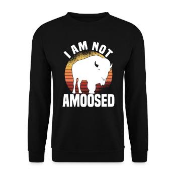 Buffle Bison Buffle Amérindien - Sweat-shirt Unisexe - noir - Devant - Alina (178cm) & Michal (187cm)