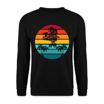 Caméra de caméra à film rétro - Sweat-shirt Unisexe - noir - Devant - Alina (178cm) & Michal (187cm)