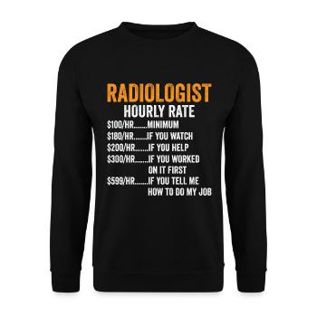 Radiology Rad Tech Technologist Radiologist X-ray - Unisex Sweatshirt - black - Front - Alina (178cm) & Michal (187cm)