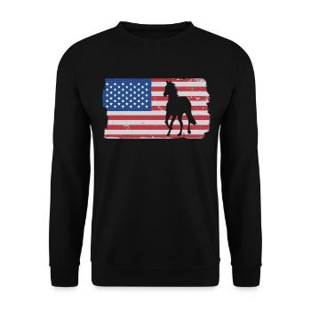 Horse Rider - Unisex Sweatshirt - black - Front - Alina (178cm) & Michal (187cm)
