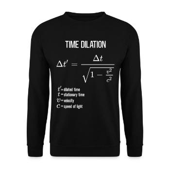 Time Dilation of Special Relativity - Unisex Sweatshirt - black - Front - Alina (178cm) & Michal (187cm)