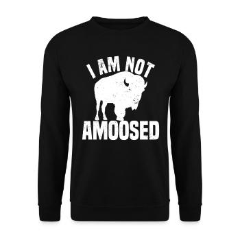 Buffle Bison Buffle Amérindien - Sweat-shirt Unisexe - noir - Devant - Alina (178cm) & Michal (187cm)