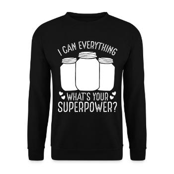 Homesteading I can everything Canning Season Food - Unisex Sweatshirt - black - Front - Alina (178cm) & Michal (187cm)