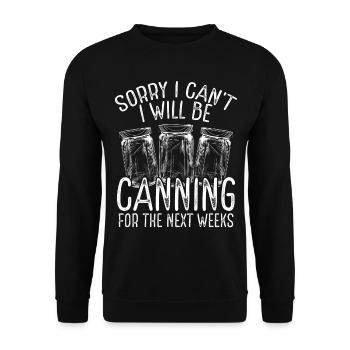 Homesteader Canning Season Canner Perservation - Unisex Sweatshirt - black - Front - Alina (178cm) & Michal (187cm)
