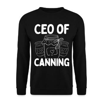 Canning Season Food Perservation Canner Homestead - Unisex Sweatshirt - black - Front - Alina (178cm) & Michal (187cm)