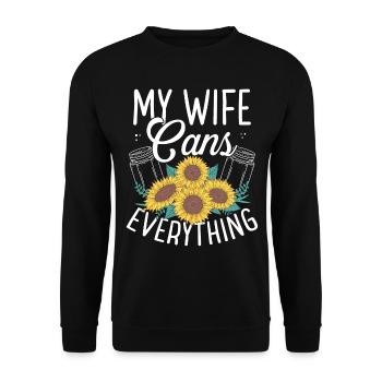 Canning Season Homesteading Food Perservation - Unisex Sweatshirt - black - Front - Alina (178cm) & Michal (187cm)