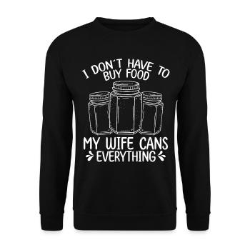 Homesteading Wife Canning Season Food Perservation - Unisex Sweatshirt - black - Front - Alina (178cm) & Michal (187cm)