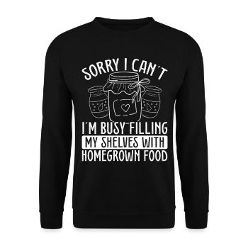 Canning Season Homesteading Food Perservation - Unisex Sweatshirt - black - Front - Alina (178cm) & Michal (187cm)