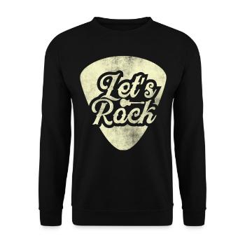 Rock and Roll Music Rock Musicians - Unisex Sweatshirt - black - Front - Alina (178cm) & Michal (187cm)