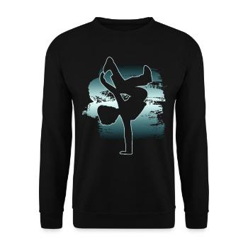Breakdancer Breakdancing Tänzer - Unisex Pullover - Schwarz - Vorne - Alina (178cm) & Michal (187cm)