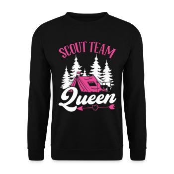 Girl Scout Leader Scout Team Queen Club Scouting - Unisex Pullover - Schwarz - Vorne - Alina (178cm) & Michal (187cm)