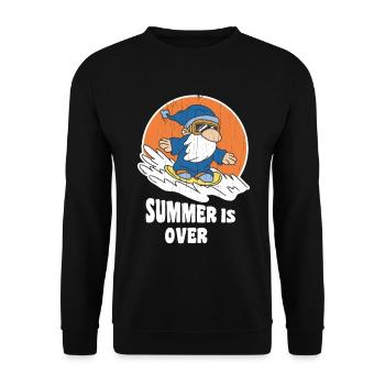Snowboard Design mit Gnom Summer is over - Unisex Pullover - Schwarz - Vorne - Alina (178cm) & Michal (187cm)