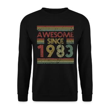 40 ans né en 1983 rétro 40e anniversaire - Sweat-shirt Unisexe - noir - Devant - Alina (178cm) & Michal (187cm)