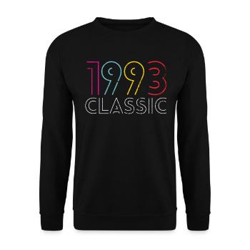 30 ans né en 1993 rétro 30e anniversaire - Sweat-shirt Unisexe - noir - Devant - Alina (178cm) & Michal (187cm)