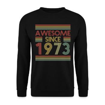 50 ans né en 1973 rétro 50e anniversaire - Sweat-shirt Unisexe - noir - Devant - Alina (178cm) & Michal (187cm)