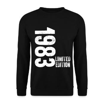 40 ans né en 1983 rétro 40e anniversaire - Sweat-shirt Unisexe - noir - Devant - Alina (178cm) & Michal (187cm)