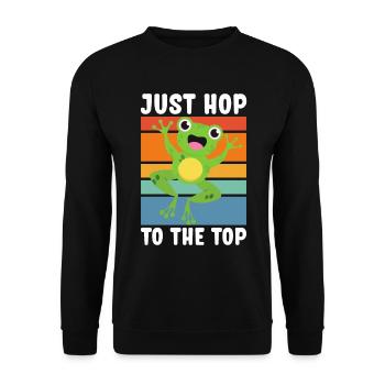 Red Eyed Tree Frog Cute Rainforest Amphibian - Unisex Sweatshirt - black - Front - Alina (178cm) & Michal (187cm)